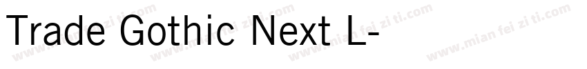 Trade Gothic Next L字体转换